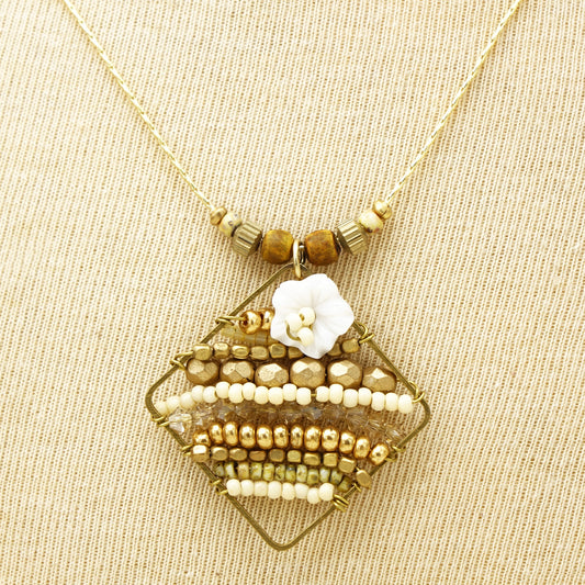 Boho Handwired Necklace - Floral