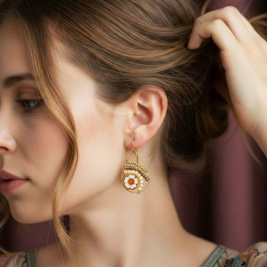 Handwired Flower Earrings
