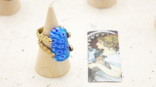 Murano-Style Millefiori Glass Rings – Assorted Band Designs | Wholesale Only