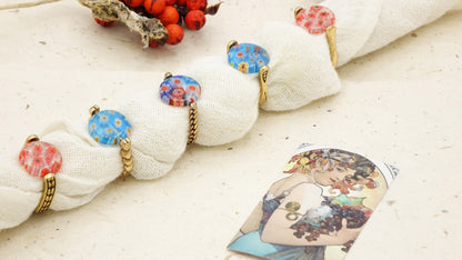Murano-Style Millefiori Glass Rings | Wholesale Listing