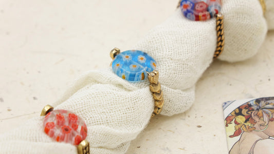 Murano-Style Millefiori Glass Rings | Wholesale Listing