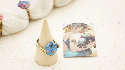 Murano-Style Millefiori Glass Rings | Wholesale Listing