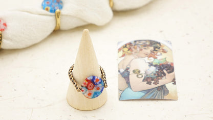 Murano-Style Millefiori Glass Rings | Wholesale Listing