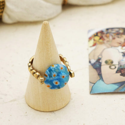 Murano-Style Millefiori Glass Rings | Wholesale Listing