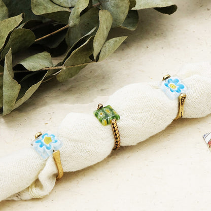 Murano-Style Millefiori Glass Rings | Wholesale Listing