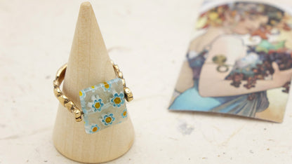 Murano-Style Millefiori Glass Rings | Wholesale Listing