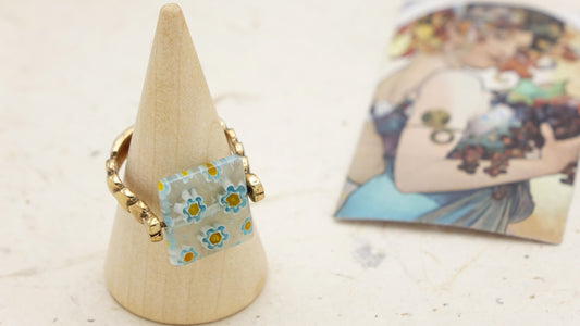 Murano-Style Millefiori Glass Rings | Wholesale Listing
