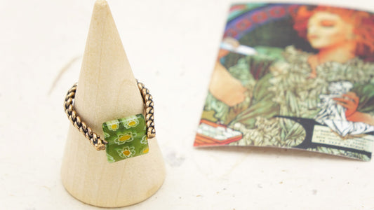 Murano-Style Millefiori Glass Rings | Wholesale Listing