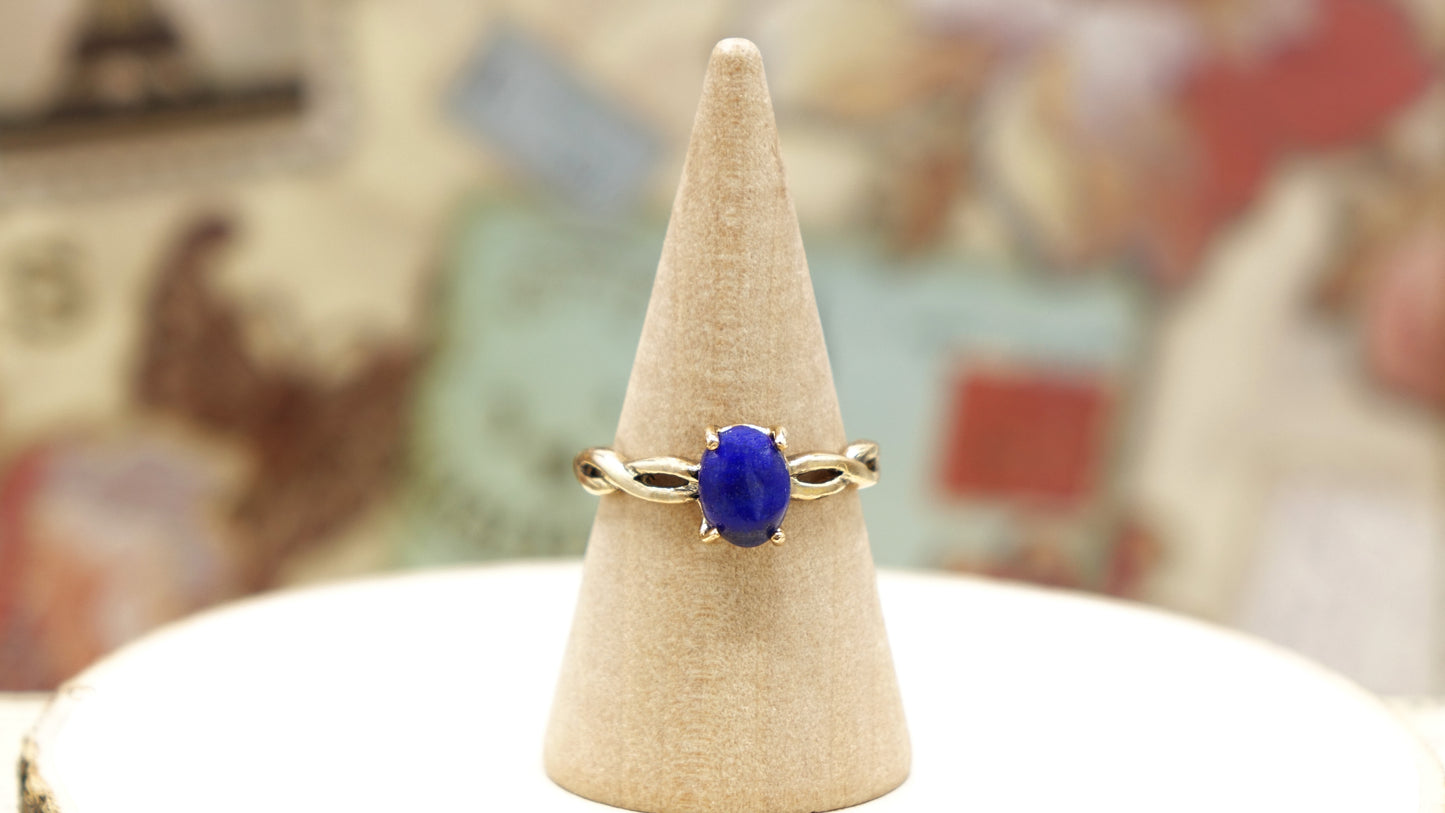 Lapis Lazuli Crystal Stone Ring