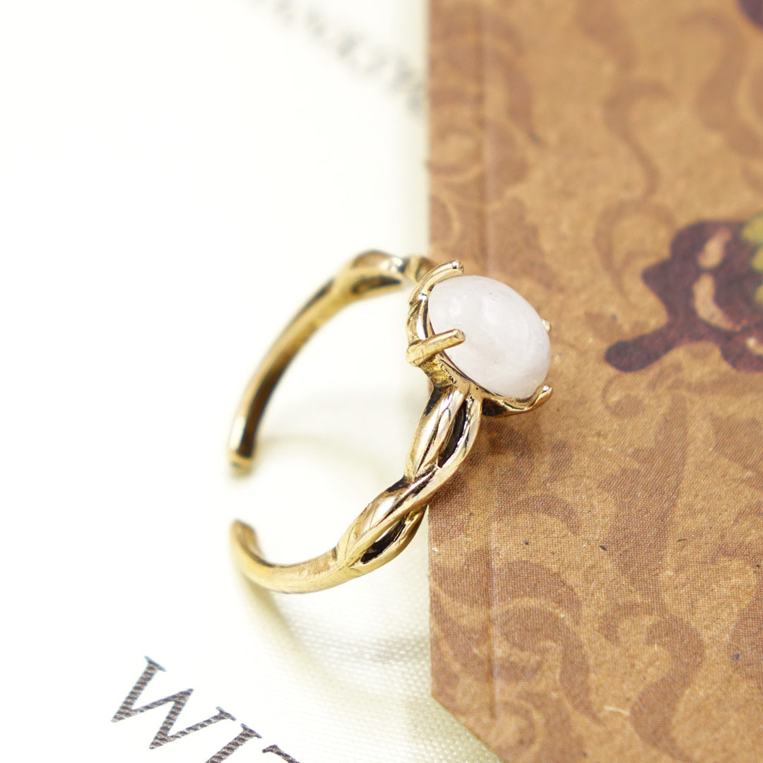 Moonstone Crystal Stone Ring