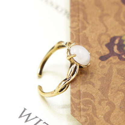 Moonstone Crystal Stone Ring