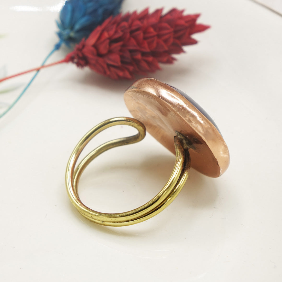Blue Chalcedony Adjustable Ring