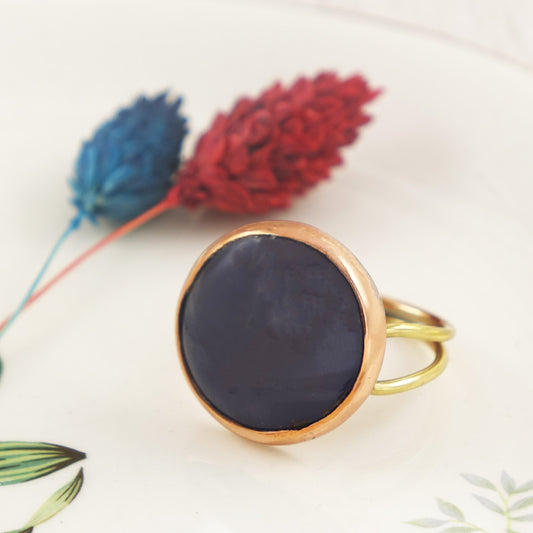 Blue Chalcedony Adjustable Ring