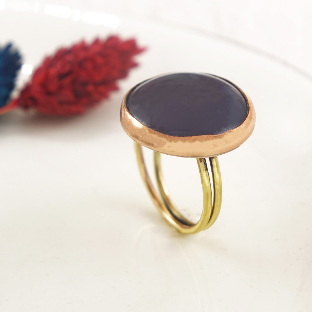 Blue Chalcedony Adjustable Ring