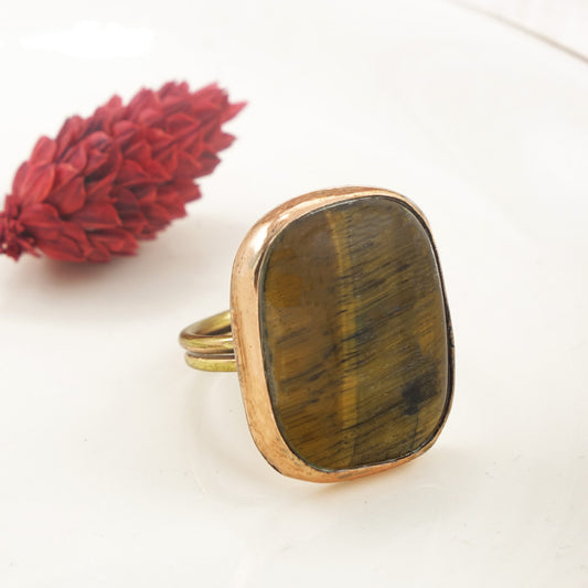 Shop adjustable Tiger Eye rings