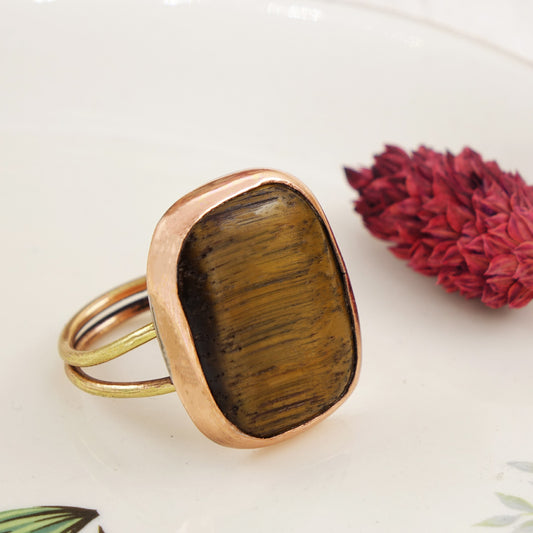 Shop adjustable Tiger Eye rings