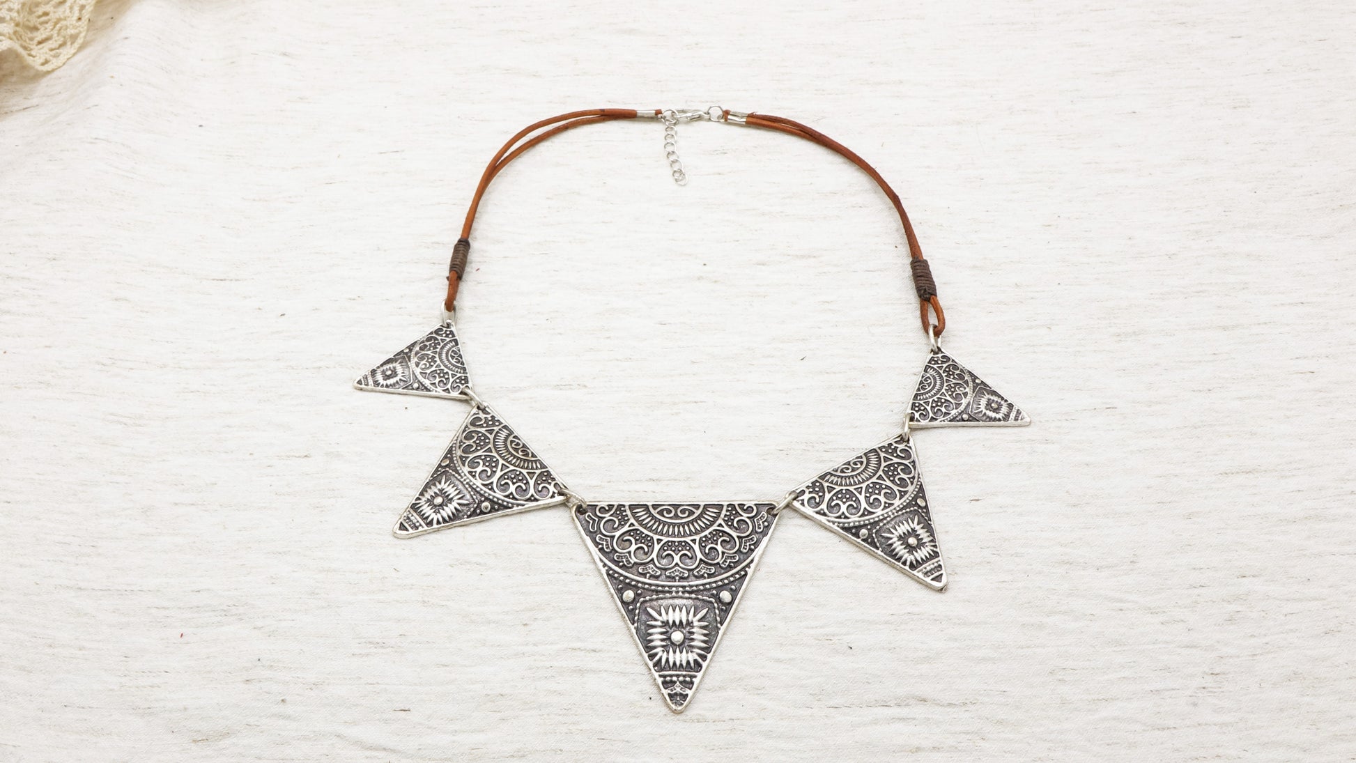 Antique Silver Statement Necklace - Verna Artisan Works
