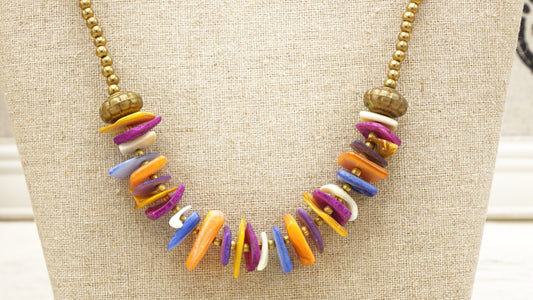 Mother of Pearl Colorful Beaded Necklace