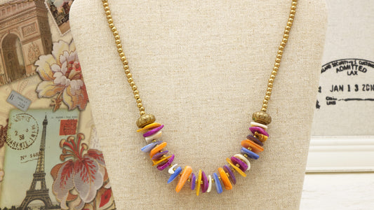 Mother of Pearl Colorful Beaded Necklace