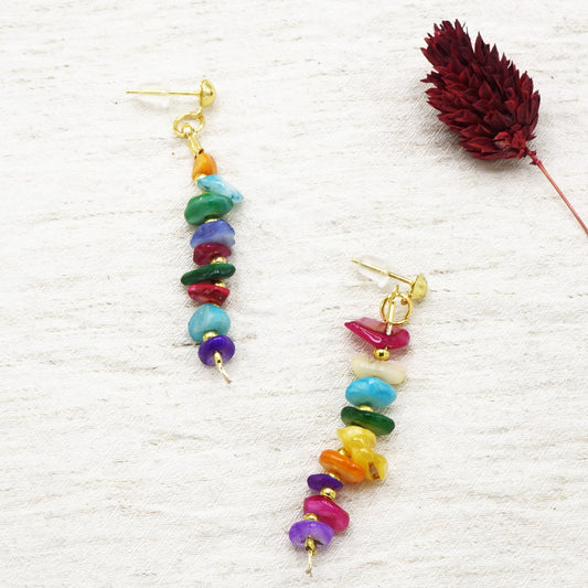 Chakra Crystal Stone Earrings