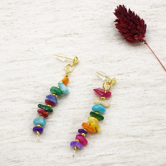 Chakra Crystal Stone Earrings