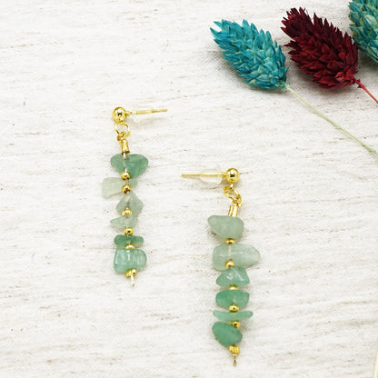 Aventurine Crystal Stone Earrings