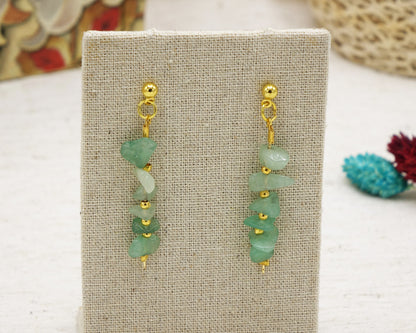Aventurine Crystal Stone Earrings