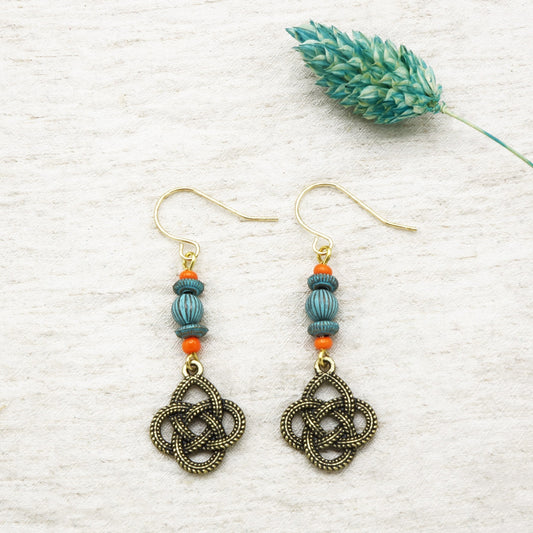 Boho Beaded Sailor's Knot Earring