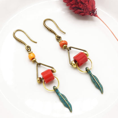 Boho Feather Earrings