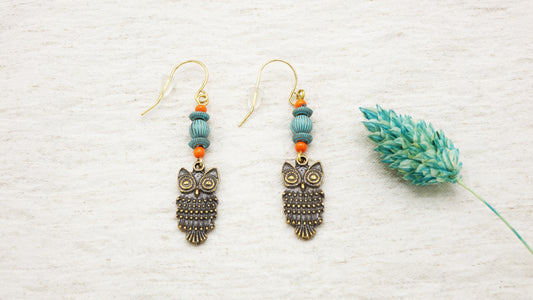 Boho Owl Earrings