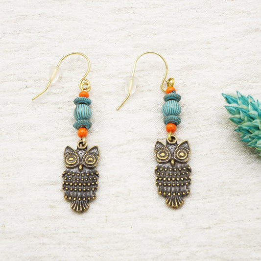 Boho Owl Earrings