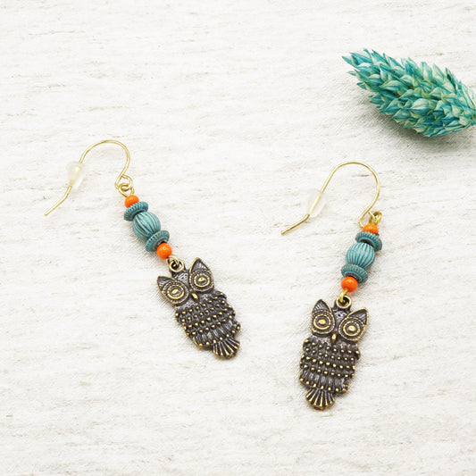 Boho Owl Earrings