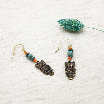 Boho Owl Earrings