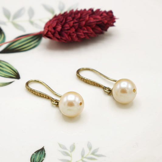 Glass Pearl Drop Earrings
