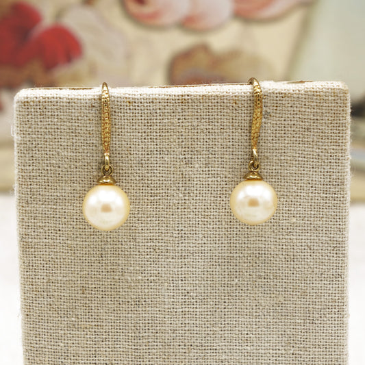 Glass Pearl Drop Earrings