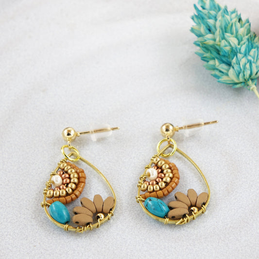 Handwired Flower Earrings