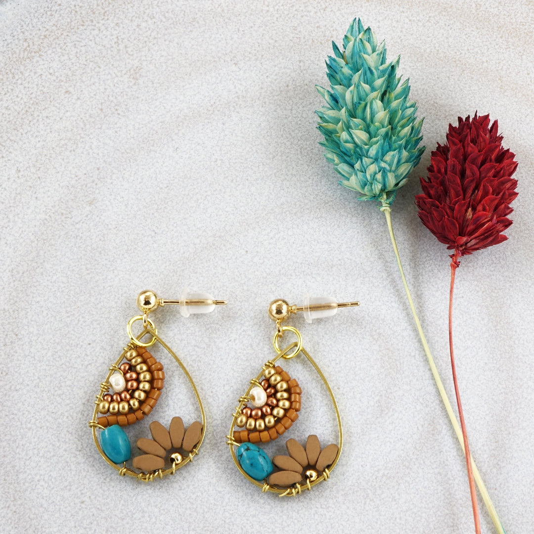 Handwired Flower Earrings
