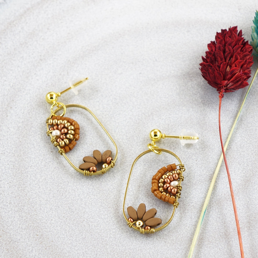 Handwired Flower Earrings