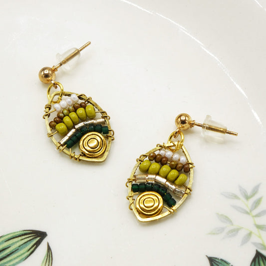 Boho Handwired Koru Earring