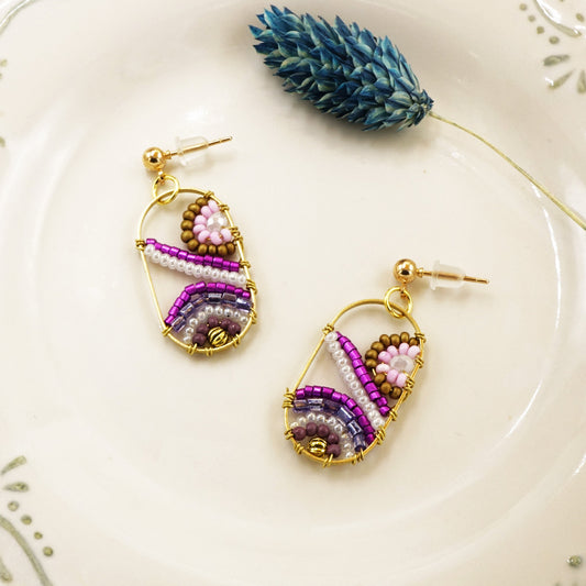 Boho Beaded Handwired Earring