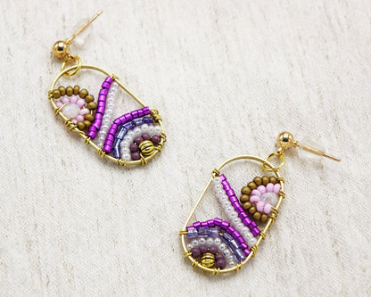 Boho Beaded Handwired Earring