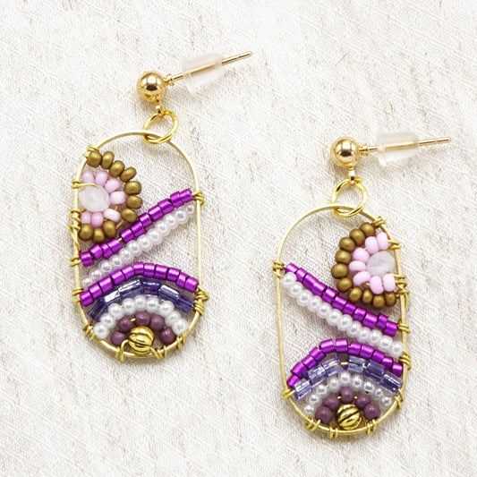 Boho Beaded Handwired Earring