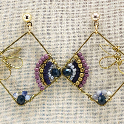 Boho Beaded Handwired Earring