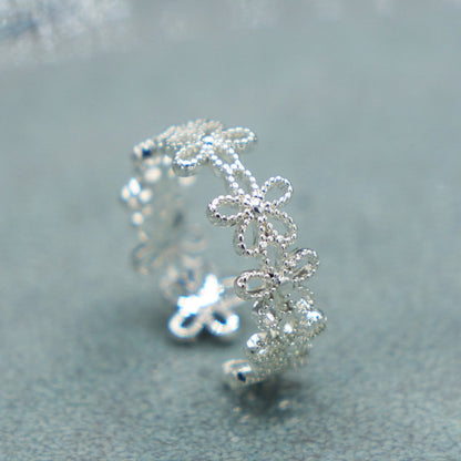 Forget-Me-Not Flower Silver Ring