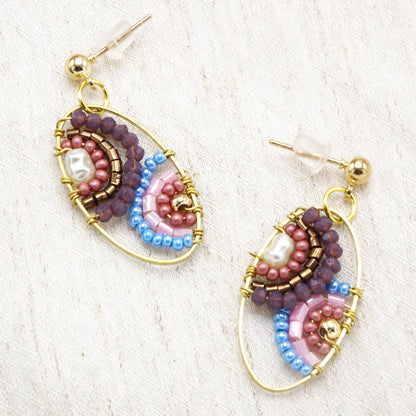 Boho Beaded Handwired Earring
