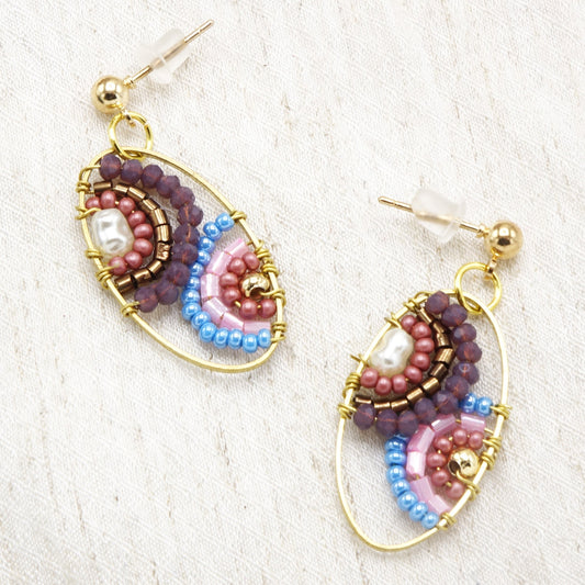 Boho Beaded Handwired Earring