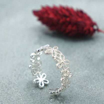 Forget-Me-Not Flower Silver Ring
