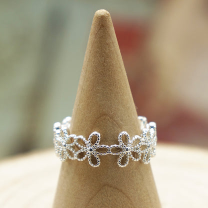 Forget-Me-Not Flower Silver Ring