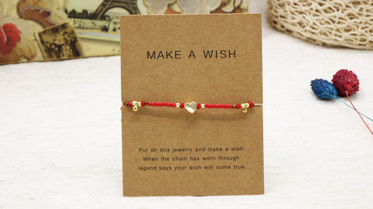 Golden Heart Wish Bracelet