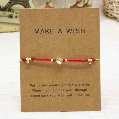 Golden Heart Wish Bracelet